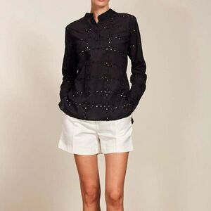 0039 ITALY Juliet Blouse - Black size Large